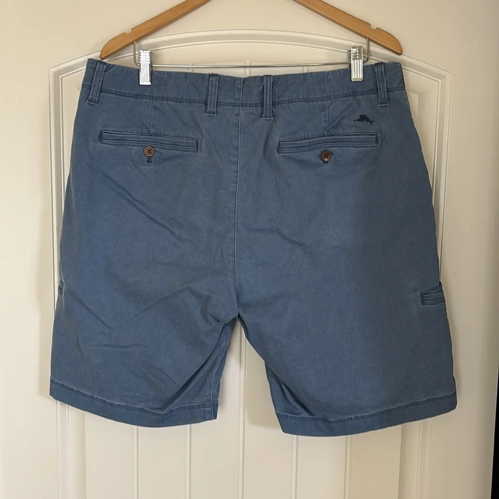 Tommy Bahama‎ Blue Cotton Blend Chino Golf Vacation Shorts Mens Size 36